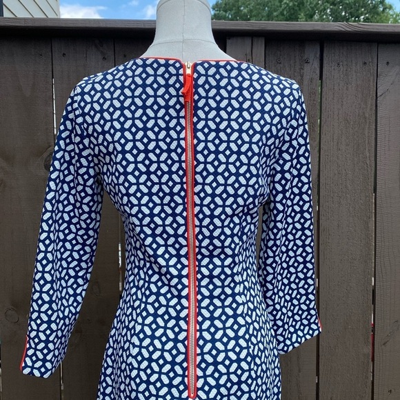 Belle Badgley Mischka geometric print shift dress size 4 - Picture 8 of 14